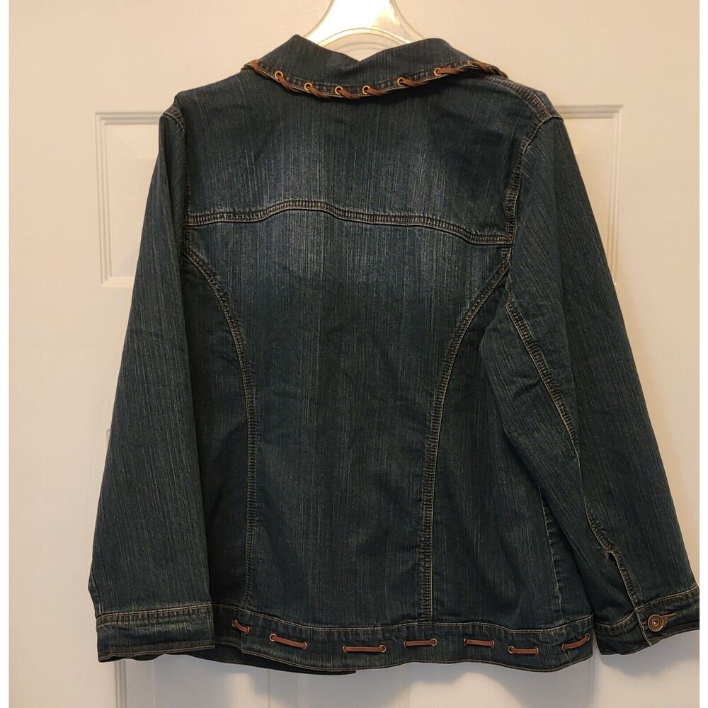 LIZ & ME Denim Long Sleeve Jean Jacket Womens Plus Size 0X - Picture 14 of 14